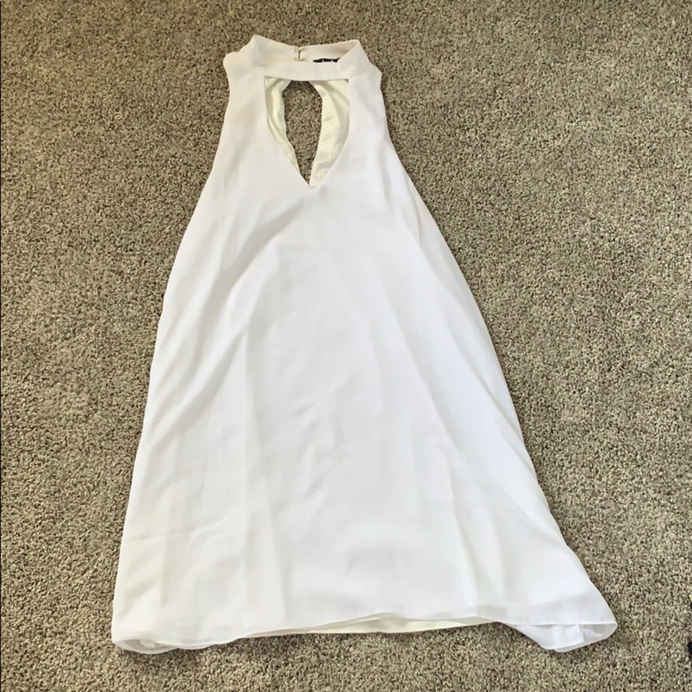 White halter dress